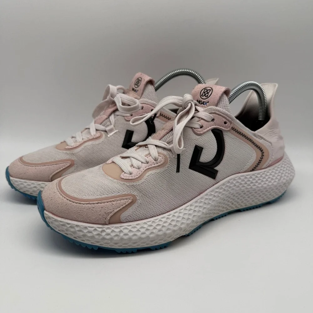 G/FORE MG4X2 Golf Cross Trainer SNO White Pink G4MF21EF40 Spikeless Mens 9.5
